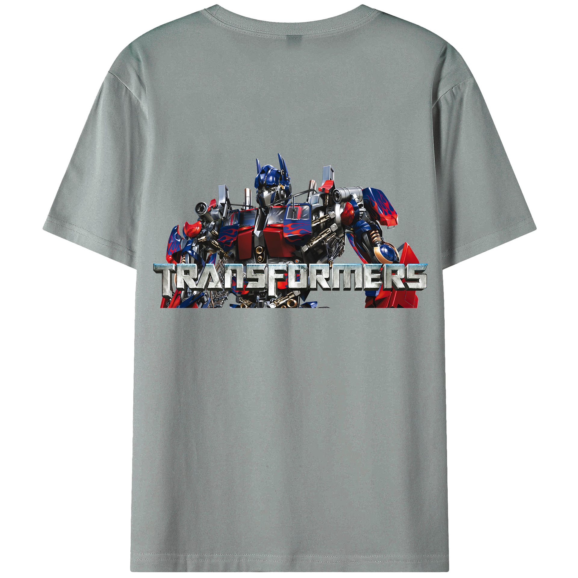 （画像用） Transformers トランスフォーマー 綿100％ メンズ半袖Tシャツ（バックプリント） 通気性